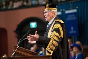 The Honourable Michael Wilson addresses Rotman Commerce graduates at their 2018 Convocation ceremony