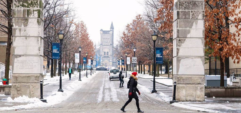 General Views of the University of Toronto St. George campus during the winter 2020. (Photo by Daria Perevezentsev)